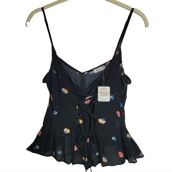 FREE PEOPLE Radea‎ Printed Lace-up Camisole Size SMALL - Picture 5 of 11